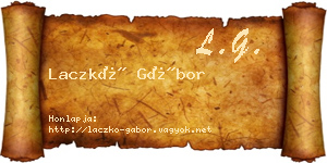 Laczkó Gábor névjegykártya