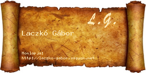 Laczkó Gábor névjegykártya