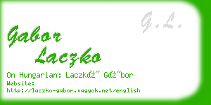 gabor laczko business card