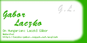 gabor laczko business card